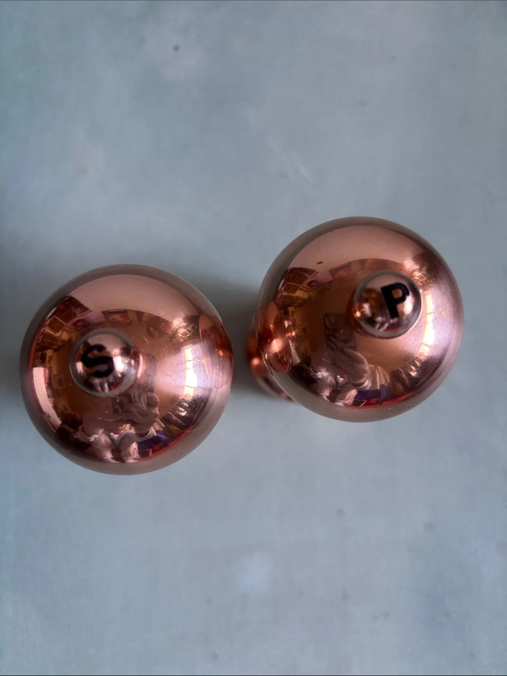 Williams Sonoma Polished Brass Salt + Pepper Mills
